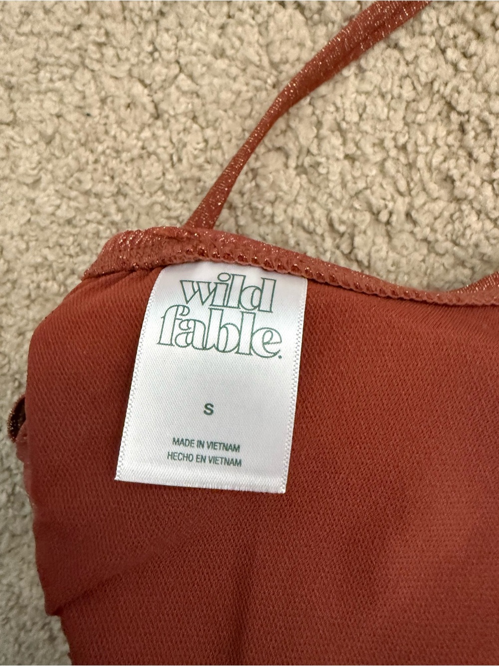 wild fable Shimmer Triangle Bikini Set - Rust - Picture 3 of 3
